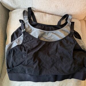 3 momcozy Black and Gray Nursing/pumping Bras